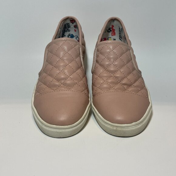STEVE MADDEN Women Size 5 Quilted Blush Pink Slip On Sneakers - Picture 2 of 9